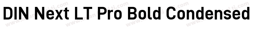 DIN Next LT Pro Bold Condensed Ital字体转换